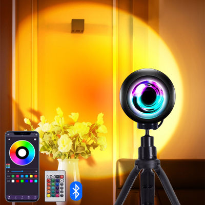 Sunset Lamp Projection Sunlight Lamp Night Light with Remote Projector LED Atmosphere Rainbow Light Romantic Room Decoration