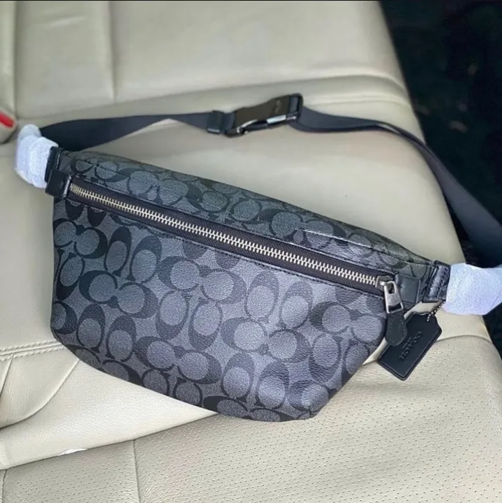 Guaranteed Original Coach Grade Belt Bag In Signature Canvas And