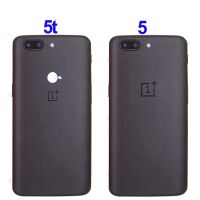 กระจกดั้งเดิมสำหรับ OnePlus 5 5T ฝาหลังประตูกระจกด้านหลังเคสหุ้ม + เลนส์กล้อง