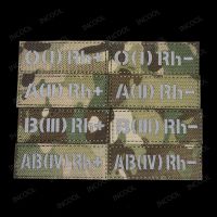 hotx【DT】 A B O Blood Type Group Negative NEG Rh  Rh- Infrared Reflective Patches Chevron Strip Embroidery Badges