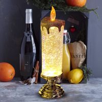 LED Glitter Candle Tourist Souvenirs Crystal Electronic Candle Party Atmosphere Fantasy Decorations For Home Dinner Room Desktop