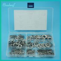 COOLEAF 390Pcs M3 M4 M5 M6 M8 M10 M12 แหวนล็อคฟัน 304สแตนเลสสตีล 7ขนาด วงแหวนรูปดาวฟันภายใน ที่มีคุณภาพสูง แหวนล็อกฟันภายใน การเชื่อมต่อไฟฟ้า