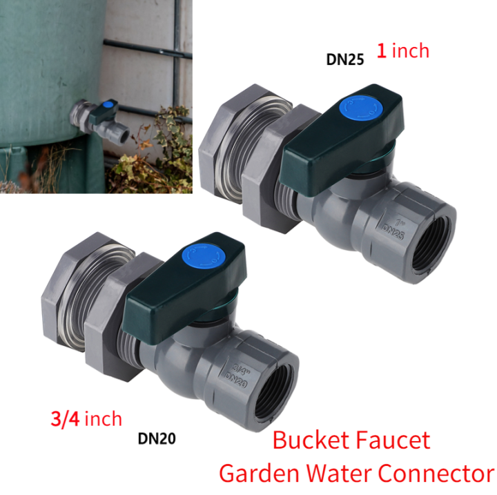 [Pannow] Bucket Faucet Fitting Kit Garden Water Connector Rain Poke Accessories Bulkhead Bucket