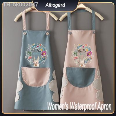 ✽✷► Womens Apron Waterproof Household Aprons For Chef Cooking Baking Home Cleaning Restaurant Anti-oil Clothes Kitchen Accessories