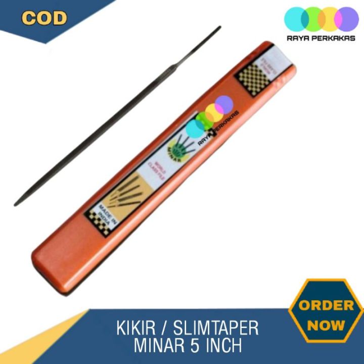 Kikir India Gergaji Kayu Segitiga 5 Inch Slim Taper 5 Minar Lazada