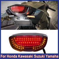 Q รถจักรยานยนต์ LED เบรคไฟท้ายแบบบูรณาการ4 IN 1ไฟเลี้ยวสำหรับ Honda Kawasaki Suzuki Yamaha รถจักรยานยนต์ดัดแปลงอุปกรณ์เสริม