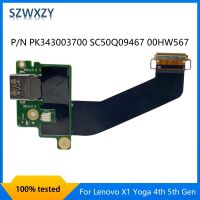 Original Used For Lenovo X1 Yoga 4th 5th Gen USB Port Power Button Board PK343003700 SC50Q09467 00HW567 100 Tested Fast Ship