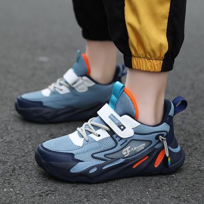 2023 New Children Sneakers for Boys Mesh Breathable Running Sports Shoes Kids Flat Casual Shoes Big Size 39 40