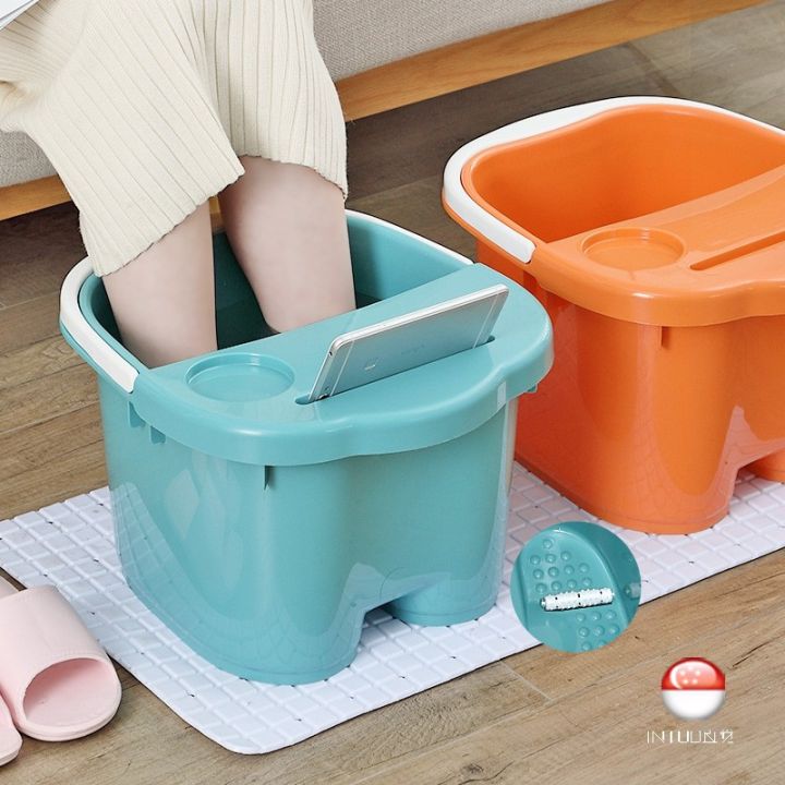 【sg Ready Stock】foot Bath Bucket Bathroom Foot Tub Wash Basin Laundry Buckets Portable Water 9027