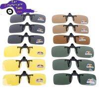 1pc high quality Unisex Clip-on Polarized Day Night Vision Flip-up Lens Driving Glasses UV400 Riding Sunglasses for Outside