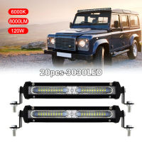 7 inch Off-Road LED Light Bar Spotlight 12-24V Driving LED Work Light 6000K White Driving Fog Lamp for A. SUV Tractor Truck