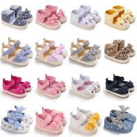 【hot】！ Newborn Toddler Baby Shoes Crib Bow Cotton Sole Sneakers 0-18 Months