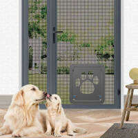 Pet Dog Screen ประตูอัตโนมัติ Magnetic Lockable Multifunctional Inside Door Flap สำหรับสุนัขและแมว