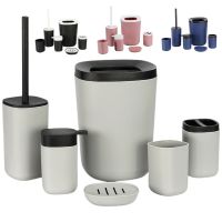 【jw】✌♣☜  6 pcs acessórios do banheiro Set escova de dentes Cup Sabonete Decoração Tidy