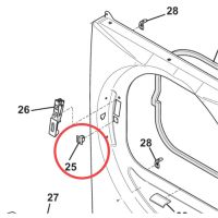 [ส่งฟรี]Catch,door เครื่องอบผ้า Electrolux รุ่น EDV114(ตำแหน่ง25)เก็บปลายทางได้ค่ะ