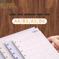 The Memory &amp; Planner Mushroom Hole Notebook Loose Leaf Core A4 B5 A5B6ชุด60แผ่น