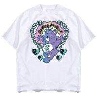 care bears มีไซส์​ใหญ่ เสื้อยืดผ้านิ่ม ผู้หญิงน่ารักรอบคอด้านบน