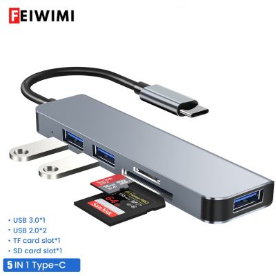 USB C HUB 3.0 Type C 5 IN 1 Multi Splitter Adapter With TF SD Reader Slot For Macbook Pro 13 15 Air Pro PC Computer Accessories USB Hubs