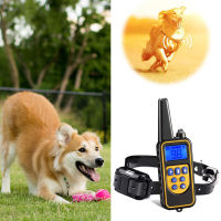 Electric Dog Training Collar Light Waterproof Rechargeable Anti Bark Control Collar For Dogs Electric Shocker Supplies