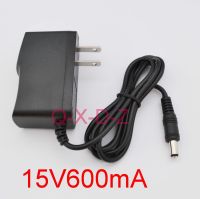 1PCS 15V600mA High quality AC 100V-240V Converter Adapter DC 15V 0.6A 600mA Power Supply DC 5.5mm x 2.1mm US Plug