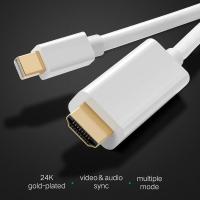 สาย Mini DisplayPort to HDMI ยาว 3M 4K HD Thunderbolt 2 HDMI Cable Converter for TV MacBook Air 13 iMac Mini DP to HDMI Cable