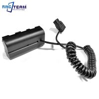 Coiled Cable Power P Tap D Tap to NP F550 F570 Dummy Battery Coupler for Monitors / Lights / Lamps