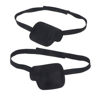 Adult Eyeshades Unisex Black Single Eye Patch Washable Adjustable Medical Velcro