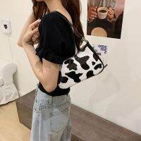 Cow pattern spotted r baguette bag popular armpit bag handbag