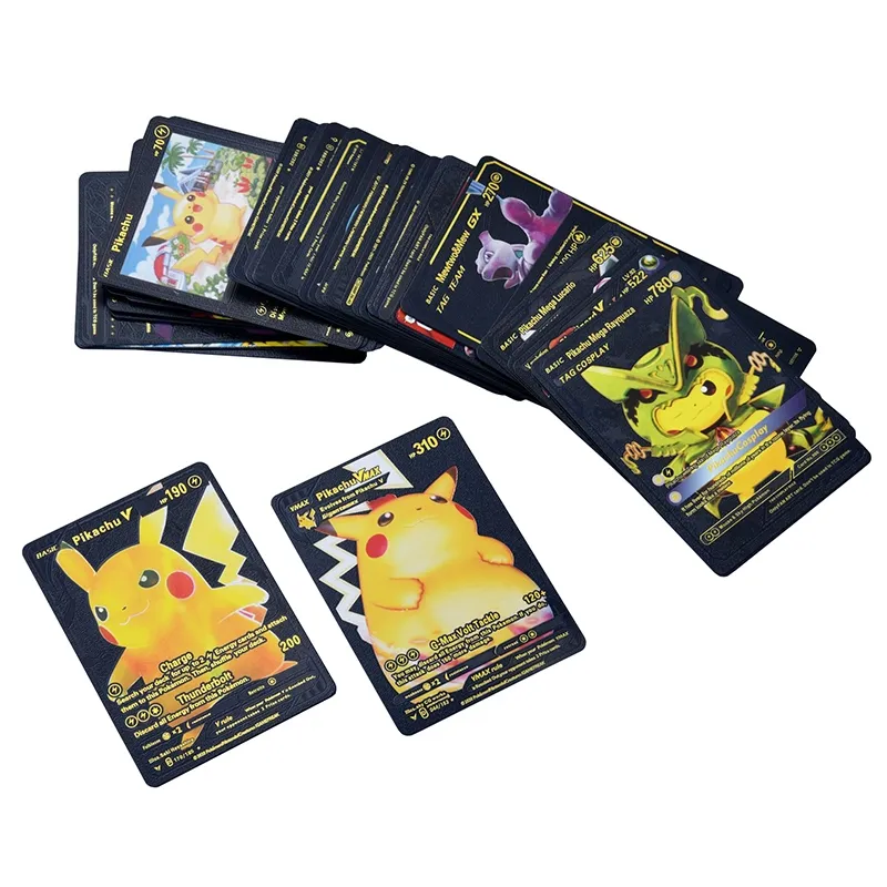 Pokemon Card 10-150pcs Pikachu English Spanish Game Collection Cartas  Pokemon español Vmax GX Metal Pokémon Cards Kids Toy Gift