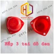 Nắp 3 Tai côn nhựa đỏ + đen Cày 61 Phụ kiện máy cày 61