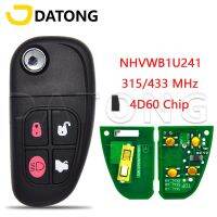 Datong World Kunci Remote Mobil สำหรับ Jaguar X S แบบ1999-2009 XJ XJR 315/434 Mhz ชิป4D60ควบคุมอัจฉริยะออโต้เปลี่ยนคีย์