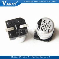 10PCS Electrolytic capacitor 50V4.7UF 4*5.4mm SMD aluminum electrolytic capacitor 4.7uf 50v WATTY Electronics