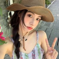 【CC】 2023 Styles Wide Brim Hat for Floppy Panama Hats Female Outdoor Beach Cap