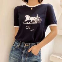 2022 Spring/Summer New Round Neck Straight Sleeve Loose Fit Unisex Printed Letter Pure Cotton Apricot T-shirt