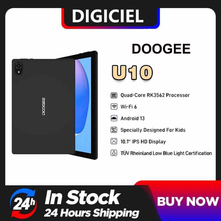  DOOGEE U10 Android Tablet, 9GB RAM + 128GB ROM(TF 1TB) Android  13 Tablet Quad-Core 2.0 GHz, 10.1 Display, 5060mAh, TÜV Low Bluelight,  Widevine L1, 8MP+5MP