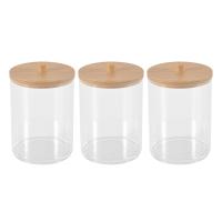 Qtip Holder Dispenser for Cotton Ball Holder,Apothecary Jars for Bathroom Canister Storage Organizer and Vanity Makeup