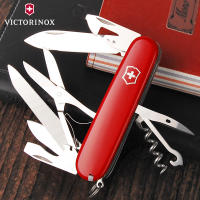 Victorinox กระเป๋ากองทัพสวิสสีแดงขนาด91มม. เครื่องมืออเนกประสงค์กระเป๋าใส่เงิน1.3743