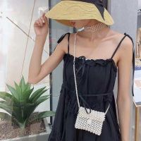 ? [home] jasmine mini pearl of package design hand-woven beaded purse inclined female bag zero