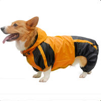 Corgi Dog Clothes jumpsuit เสื้อผ้ากันน้ำ Pembroke welsh Corgi Dog เสื้อกันฝน hooded Rain JACKET dropship ชุดสัตว์เลี้ยง