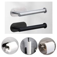 Stainless Steel Toilet Paper Holder Self-adhesive Kitchen Wall Mount WC Paper Holder Towel Shelf Hooking Bathroom Accessories Toilet Roll Holders