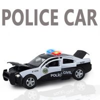 1:32 Alloy Dodge Charger Police Car Model Diecasts amp; Toy Vehicles Simulation Sound And Light Pull Back Collection Toys Kids Gift