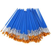 200 Pcs Flat Paint Brushes Small Brush Bulk for Detail Painting Craft Watercolor