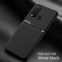 เคส Y50สำหรับ VIVO ขอบซิลิโคนฝาหลังแข็งป้องกันเคสโทรศัพท์ Y50นิ่ม TPU VIVO