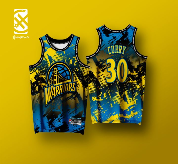 GOLDEN STATE WARRIORS CURRY WHITE HG JERSEY FULL SUBLIMATION