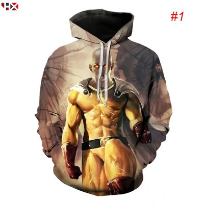 เสื้อกันหนาวแขนยาวพิมพ์ลาย Anime ONE PUNCH MAN Overload 3D