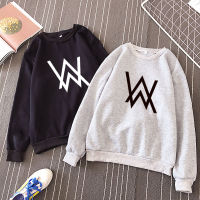 LACESHOWจัดส่งฟรี11.11 เสื้อสเวตเตอร์ Alan Walker รูปแบบ พิมพ์ลาย สไตล์แฟชั่น