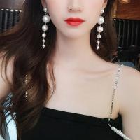 Womens Pearls Earrings Set Chic Long Tassels Earring Jewelry For Female Girls