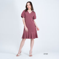 VERONIQA Dress AM-D1101 by AMILA ทวิตแชร์โด้ แขนสั้น IGPU23-2