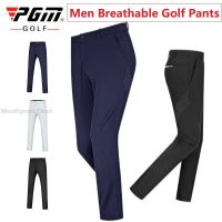 ﹊▬✜ Pgm Golf Pants For Mens Breathable Mesh Golf Trousers Man Outdoor Sports Golf Apparel Summer Thin High Sweatpants Straight Pants