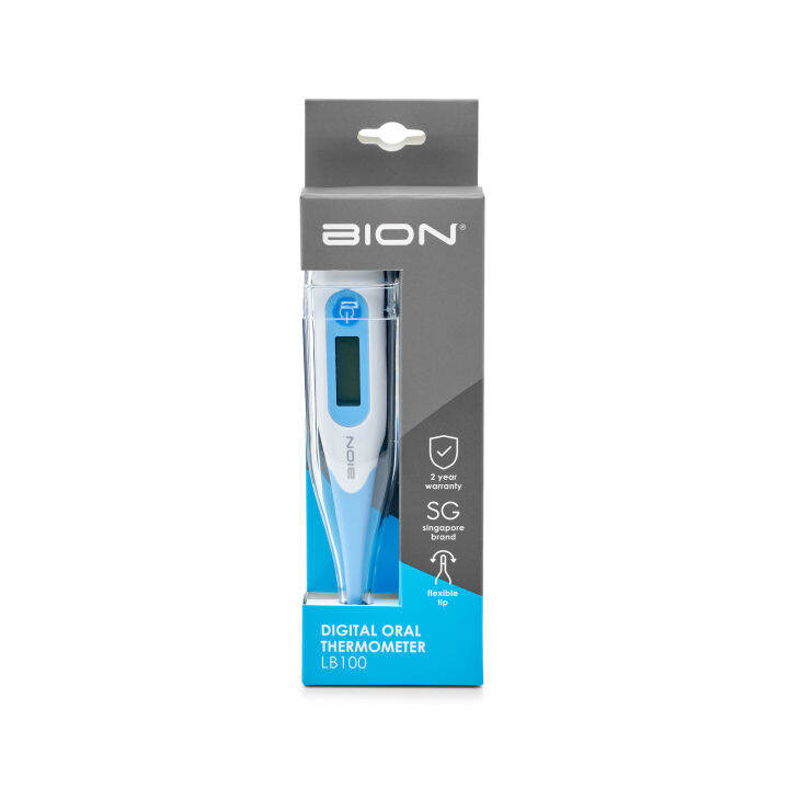 Bion Digital Oral Thermometer LB100 Flexible Tip Fever Alarm Fast Reading Temperature